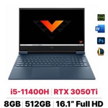 Laptop HP VICTUS 16-D0293TX (5Z9R4PA) (Intel Core i5-11400H, Ram 8GB, SSD 512GB, VGA RTX 3050 4GB, 16.1inch FHD 144Hz, Win 11 bản quyền, màu xanh) Hàng chính hãng, Bảo hành 12 Tháng