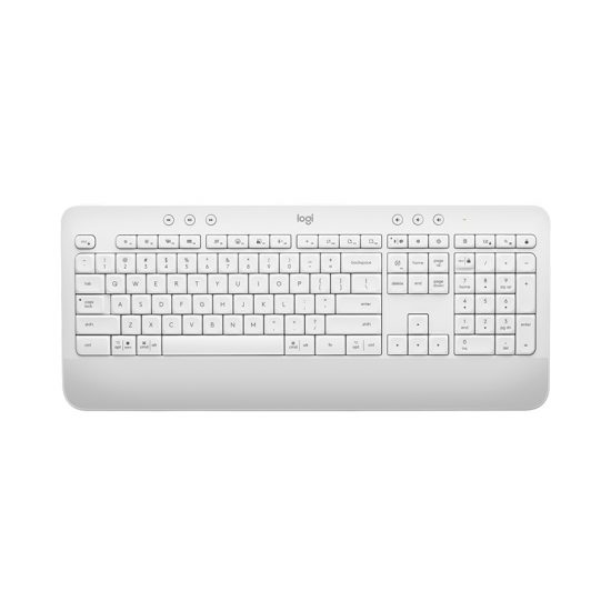 Bàn Phím Không Dây Logitech K650 Signature White (USB LogiBolt 2.4, Bluetooth 5.1, Có chỗ kê tay)