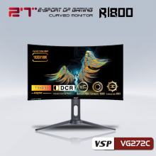 Màn Hình Cong VSP 27 inch VG272C ESport Gaming (165 Hz, 1800R, Full HD, HDMI, DP)