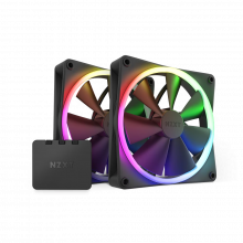 Combo 2 Fan Case NZXT F140RGB BLACK - TWIN