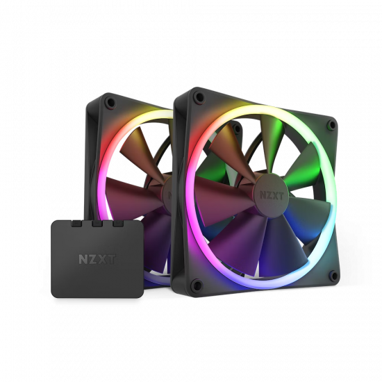 Combo 2 Fan Case NZXT F140RGB BLACK - TWIN