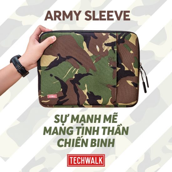 Túi Chống Sốc TECHWALK ARMY SLEEVE MILITARY 13inch