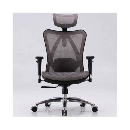 Ghế Công Thái Học Ergonomic SIHOO M57-N102 Khung Đen Lưới Xám