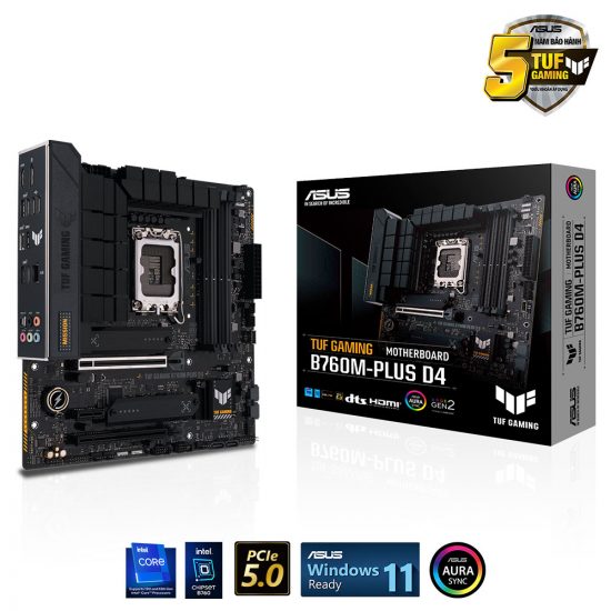 Mainboard ASUS TUF GAMING B760M-PLUS D4 (LGA 1700, 4x DDR4, HDMI, Displayport, M.2 PCIe 4.0)