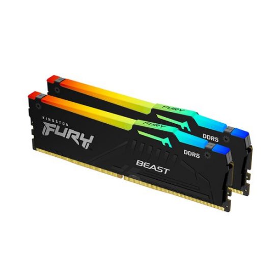 Ram Desktop Kingston FURY Beast 16GB (2x8GB) DDR5 5200Mhz RGB (KF552C40BBAK2-16)