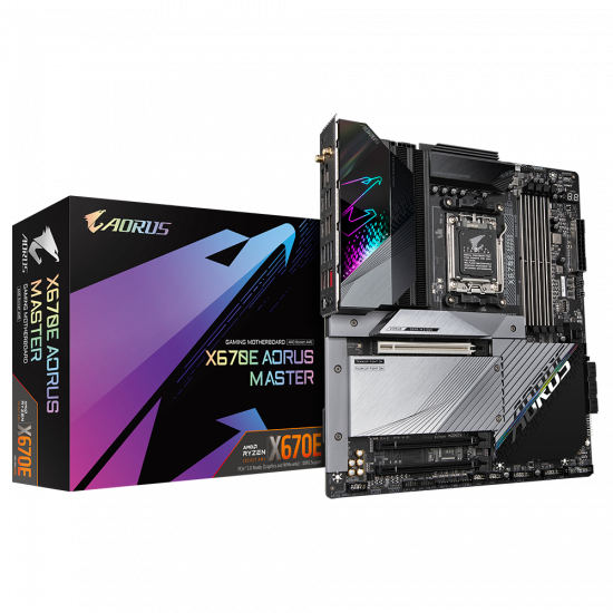 MAINBOARD GIGABYTE X670E AORUS MASTER. AMD AM5. DDR5x4