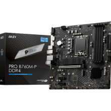 Mainboard MSI PRO B760M-P DDR4 (LGA 1700, 4x DDR4, HDMI, Displayport, VGA, M.2 PCIe 3.0, m-ATX)