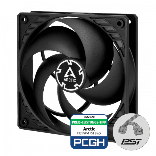 Fan Case ARCTIC P12 PWM PST Black (ACFAN00120A)