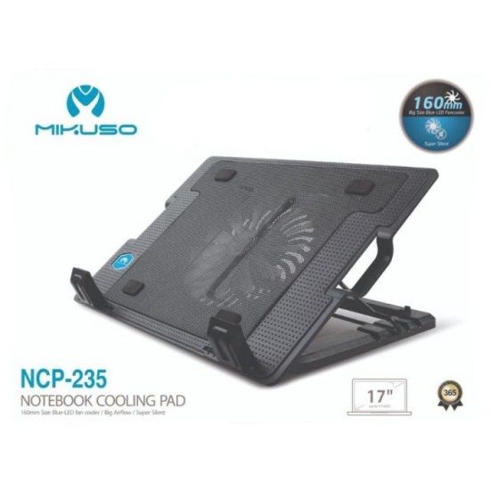 ĐẾ TẢN NHIỆT LAPTOP MIKUSO NCP-235 màu đen, nâng hạ