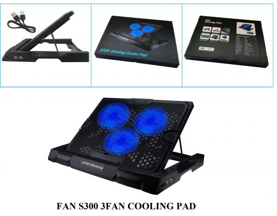 Đế tản nhiệt dành cho Laptop COOLING PAD S300, có led xanh