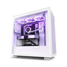 Vỏ Case NZXT H7 Flow White (Mid Tower, E-ATX, Sẵn 2 fan không LED, Max 7 fan)