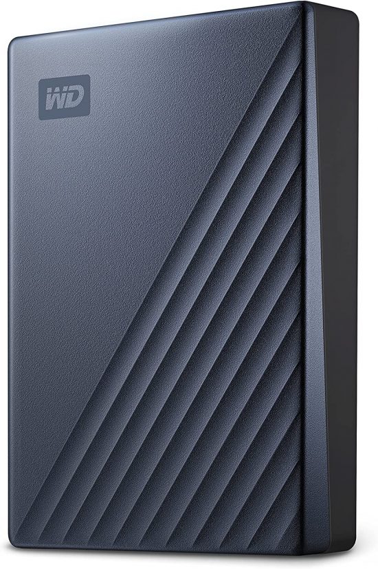 Ổ Cứng Di Động HDD WD 2.5 5TB MY PASSPORT ULTRA USB-C (WDBFTM0050BBL, Màu Xanh)