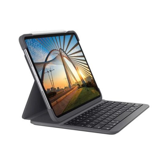 Bao Da Kèm Bàn Phím Logitech Slim Folio Pro Cho Ipad Pro 12.9inch Gen 3 Màu Đen (920-009124)