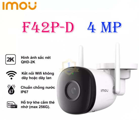 Camera không dây ngoài trời Dahua Imou F42P-D 4.0MP, 2 anten