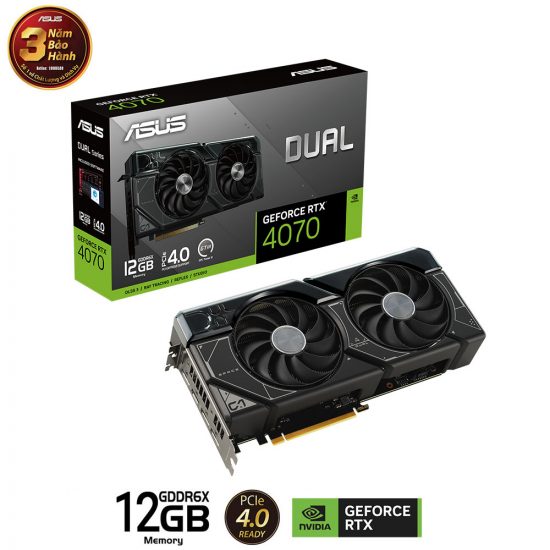 Card Màn Hình VGA  ASUS Dual GeForce RTX 4070 12GB GDDR6X (DUAL-RTX4070-12G)