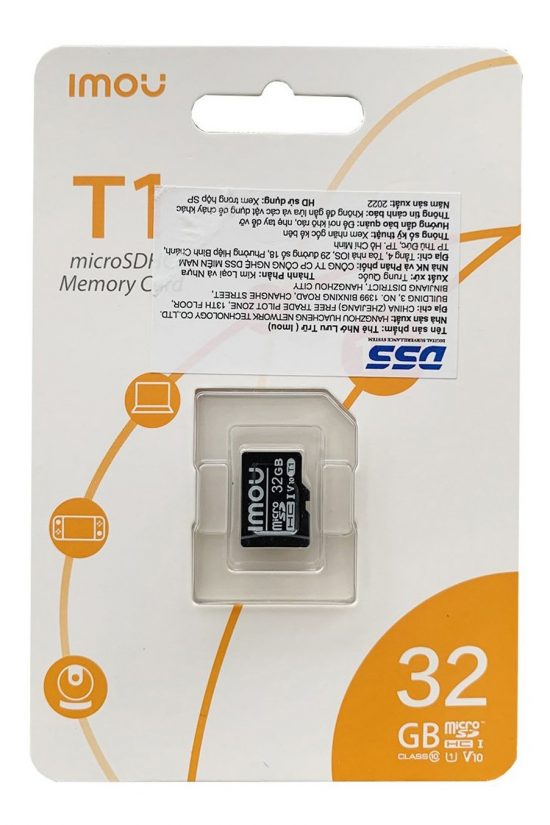 Thẻ nhớ MicroSD Imou 32GB Class 10 80MB/s (ST3-32-T1)