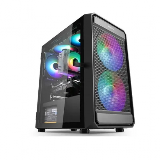 Vỏ Case Segotep Artist 2F RGB Black (1 mặt kính cường lực, sẵn 2 fan RGB)