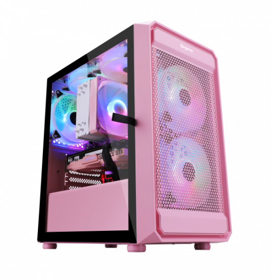 Vỏ Case Segotep Artist 2F RGB Pink (1 mặt kính cường lực, sẵn 2 fan RGB)