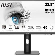 Màn hình 24inch MSI PRO MP243P, tấm nền IPS, Full HD, bảo vệ mắt, 75HZ, 5MS, HDMI, DP, có loa, chân XOAY, Hàng chính hãng, bảo hành 24 tháng