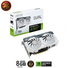 Card màn hình VGA ASUS Dual GeForce RTX 4060 Ti White Edition 8GB GDDR6 (DUAL-RTX4060TI-8G-WHITE)