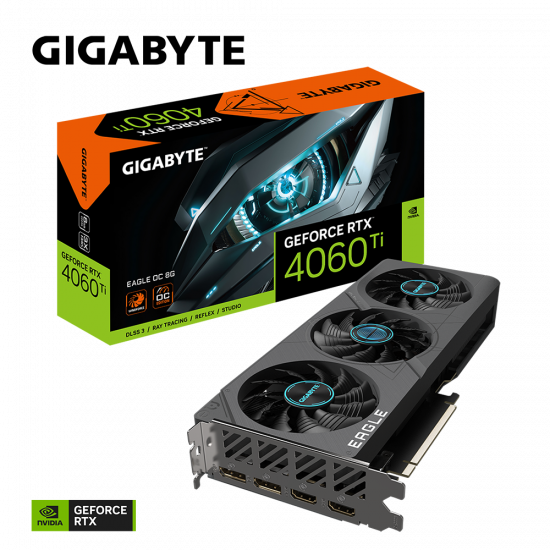 Card màn hình VGA GIGABYTE GeForce RTX 4060 Ti EAGLE OC 8G (GV-N406TEAGLE OC-8GD)