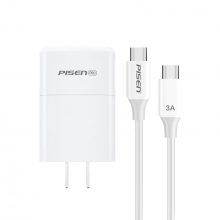 Combo Củ Sạc 65W + Cáp Sạc USB-C PISEN GA65-R20 WHITE (65W, 1 x PD3.0)