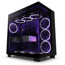 Vỏ Case NZXT H9 Flow Black (Mid Tower, ATX, Sẵn 4 Fan, Max 10 Fan)