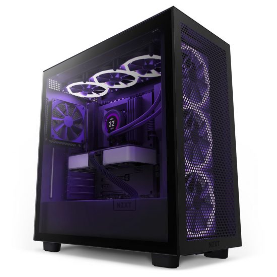 Vỏ Case NZXT H7 Flow RGB Black (Mid Tower, ATX, Sẵn 4 Fan, Max 7 Fan)