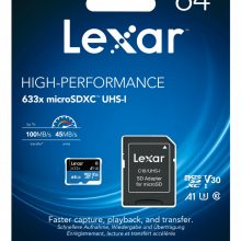 Thẻ nhớ MicroSDXC Lexar 64GB 633x C10 UHS-I (LSDMI64GBB633A)