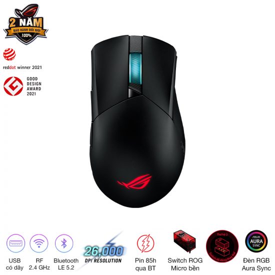 Chuột Gaming Không Dây ASUS ROG Gladius III Wireless