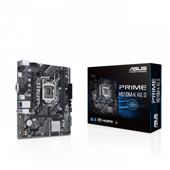 Mainboard ASUS PRIME H510M-K R2.0 (Socket LGA 1200, 2x DDR4, HDMI, VGA, M.2 PCIe 3.0)