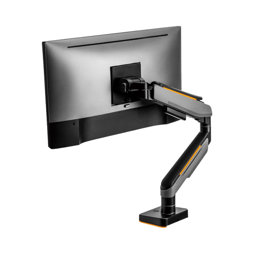 Giá Treo Màn Hình Human Motion T9 PRO II RGB Màu Xám (Kích cỡ màn 17-43inch, Gắn bằng kẹp hoặc khoan lỗ, Trọng lượng màn tối đa 18kg)