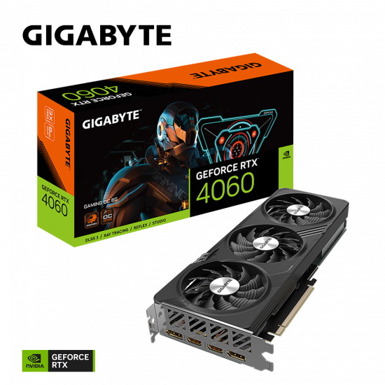 Card màn hình VGA GIGABYTE GeForce RTX­­ 4060 GAMING OC 8G GDDR6 (N4060GAMING OC-8GD)