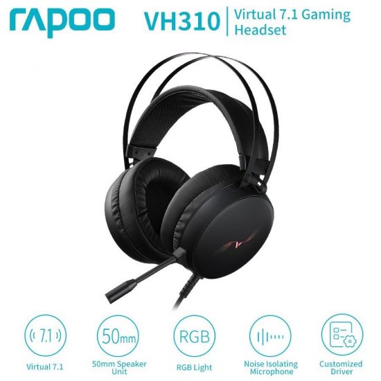 Tai Nghe Gaming Rapoo VH310 Black (USB 7.1)