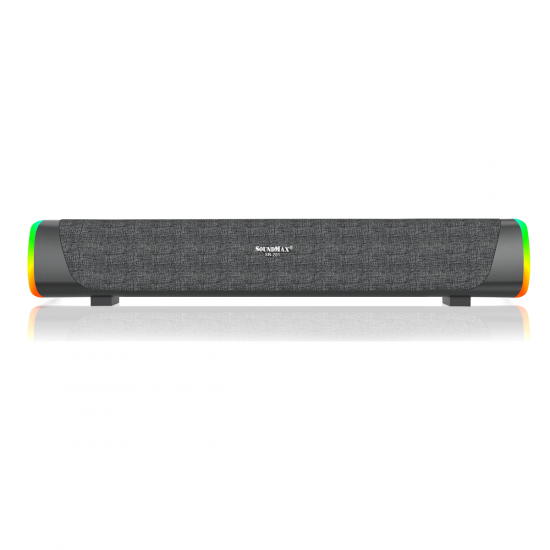 Loa thanh Soundbar 2.0 SOUNDMAX SB-201, màu xám, gồm 1 loa thanh, công suất 12W