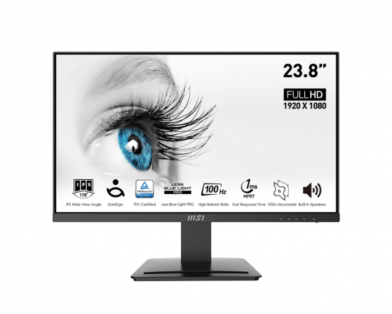 Màn Hình MSI Pro 23.8 inch MP243X (Full HD, IPS, 1ms, 100Hz, HDMI, Displayport, Loa)