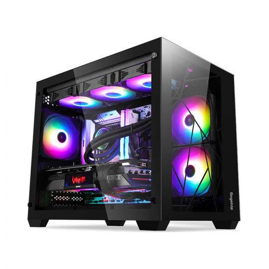 Vỏ Case Segotep Lumi II Black (M-ATX, Type-C, Chưa bao gồm Fan, Max 9 Fan)