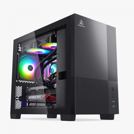 Vỏ Case Segotep Memphis-S Black (Mid Tower, M-ATX, Chưa bao gồm Fan, Max 6 Fan)