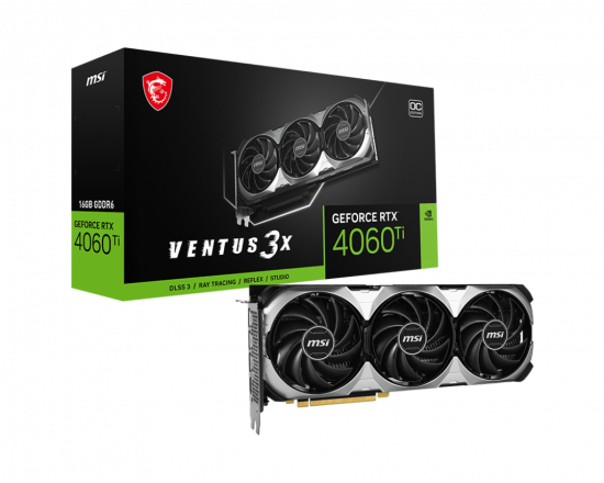 Card màn hình VGA MSI GeForce RTX 4060 Ti VENTUS 3X 16G OC GDDR6