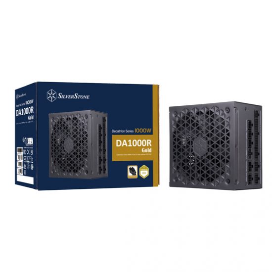 Bộ nguồn máy tính SilverStone 1000W DA1000R 80 Plus Gold PCIe 5.0 Full Modular, Fan 135mm (SST-DA1000R-GM)