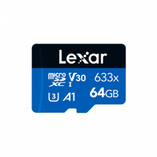 Thẻ nhớ MicroSDXC 64GB LEXAR 633x UHS-I 100MB/s (LMS0633064G-BNNNG) Class 10, U3, V30, A1