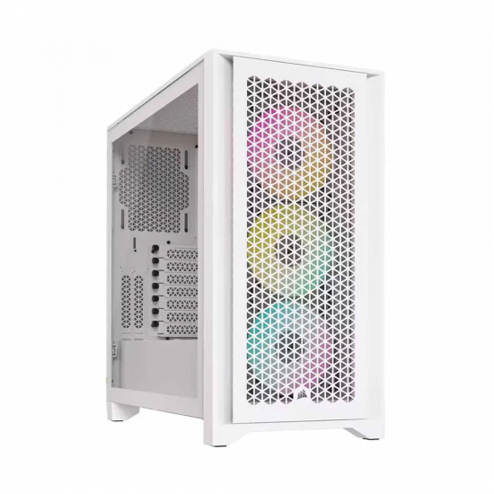 Vỏ case Corsair iCUE 4000D RGB Airflow Mid Tower TG White (CC-9011241-WW)