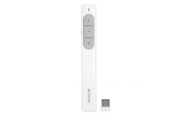 Bút Trình Chiếu A4Tech LP15 Màu trắng, laser màu đỏ, wireless 2.4G