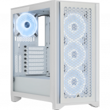 Vỏ case Corsair iCUE 4000D RGB Airflow QL Edition Mid Tower TG True White (CC-9011232-WW)