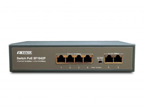 Switch APTEK SF1042P 4-Port POE + 2-Port UPLINK