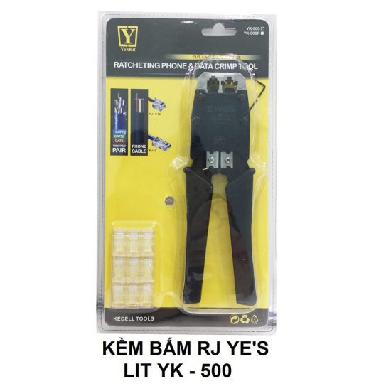 Kèm bấm mạng YESKIT YK500 (RJ11& RJ45)