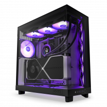 Vỏ Case NZXT H6 Flow RGB Black (Mid Tower, ATX, 2 mặt kính cường lực, sẵn 3 fan RGB LED)