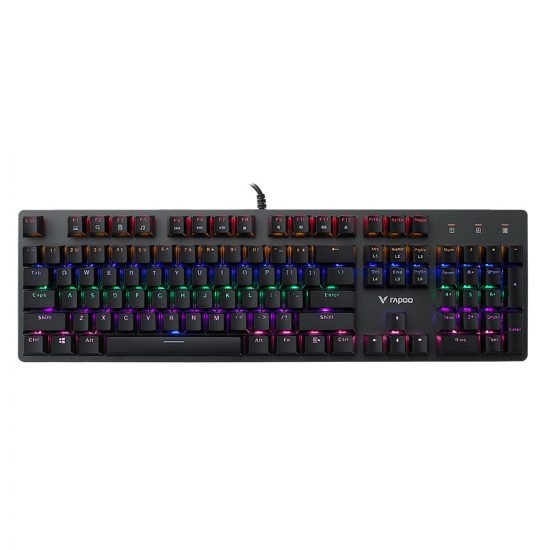 Bàn phím cơ Rapoo V500 SE Black - Black switch (Full Size 104 phím, USB, Led rainbow)