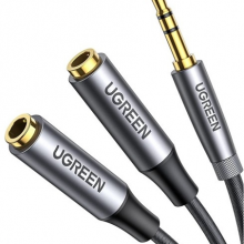 Cáp chia Audio 1 đầu 3.5mm sang 2 đầu 3.5mm Ugreen 50253