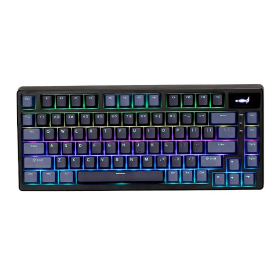 Bàn phím cơ không dây E-DRA EK375 Pro Alpha Blue switch (Layout 75%, 3 mode, Màn hình TFT, Hotswap, E-dra Switch)